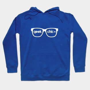 Geek Chic Nerdy Glasses Purple Blue Hoodie